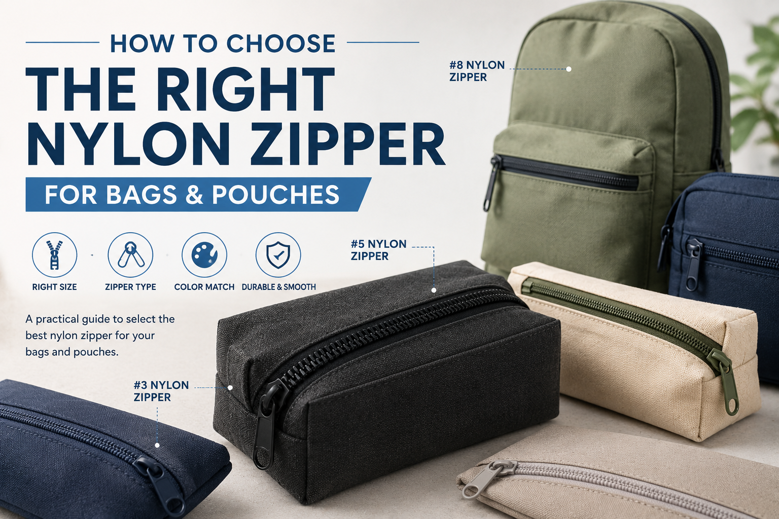How to Choose the Right Nylon Zipper for Bags and Pouches